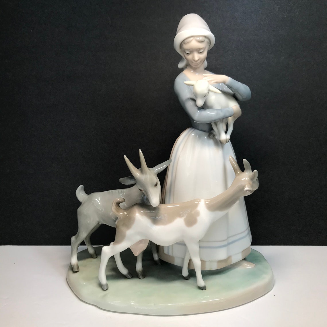 Lladro 1001 'Shepherdess with Goats' HandPainted Etsy