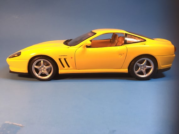 Sharp Ferrari 550 Maranello, 1/18, Yellow, Made by Maisto, Mint