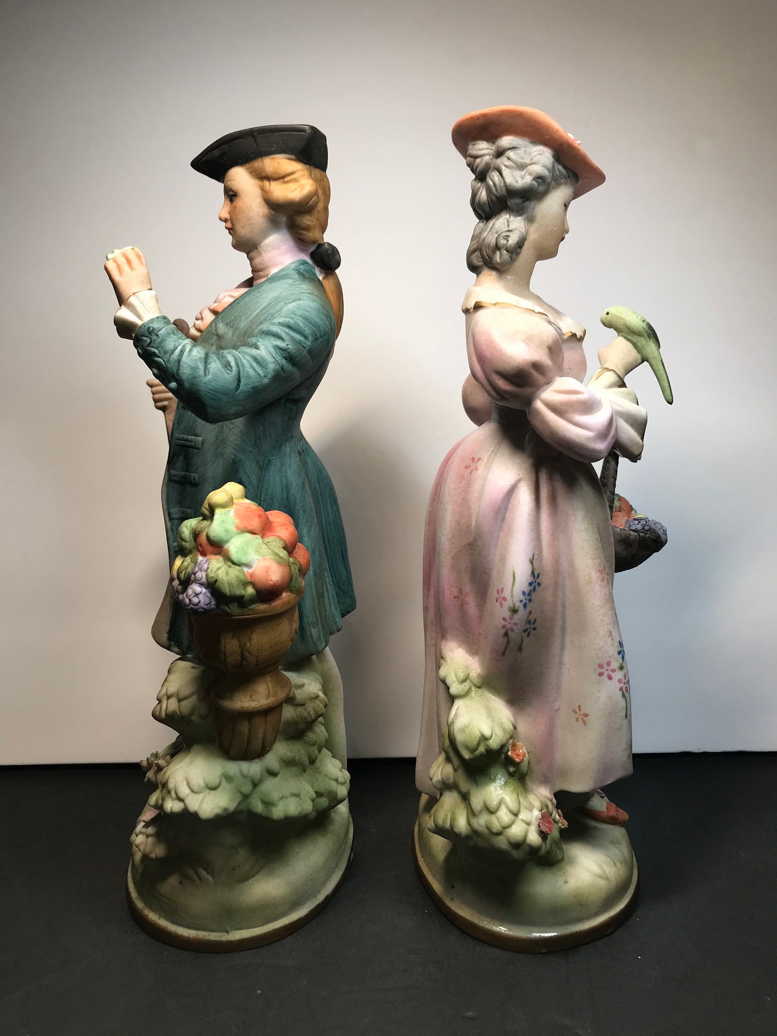 Stunning Pair of Lg. Carl Schneider 1800s Dresden Porcelain Etsy