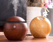 Diffuser essential oil ultrasonic Mist Humidifier led lamp design wood