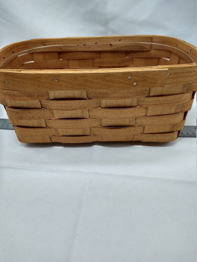 Vintage Peterborough Basket With Applied Wool Felt Medallion Etsy Ireland