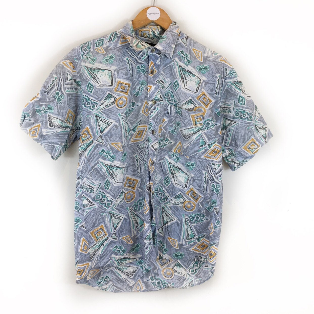 Image of Vintage Shirt, Retro Funky 90S Abstract Men’S Summer Top, Top