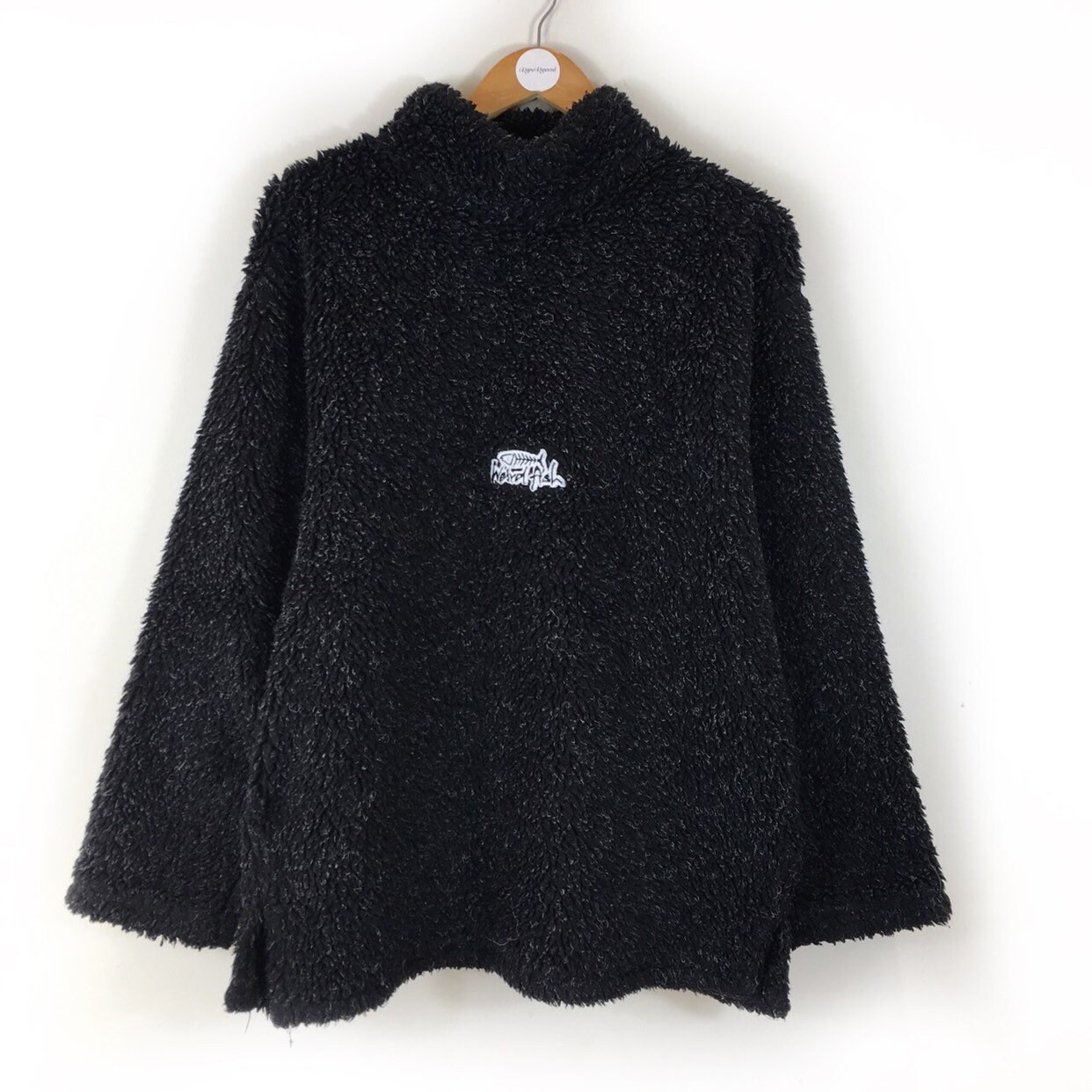 Image of Vintage Jumper, Fleece Retro 90S High Neck Men’S Winter Mottled Sweater