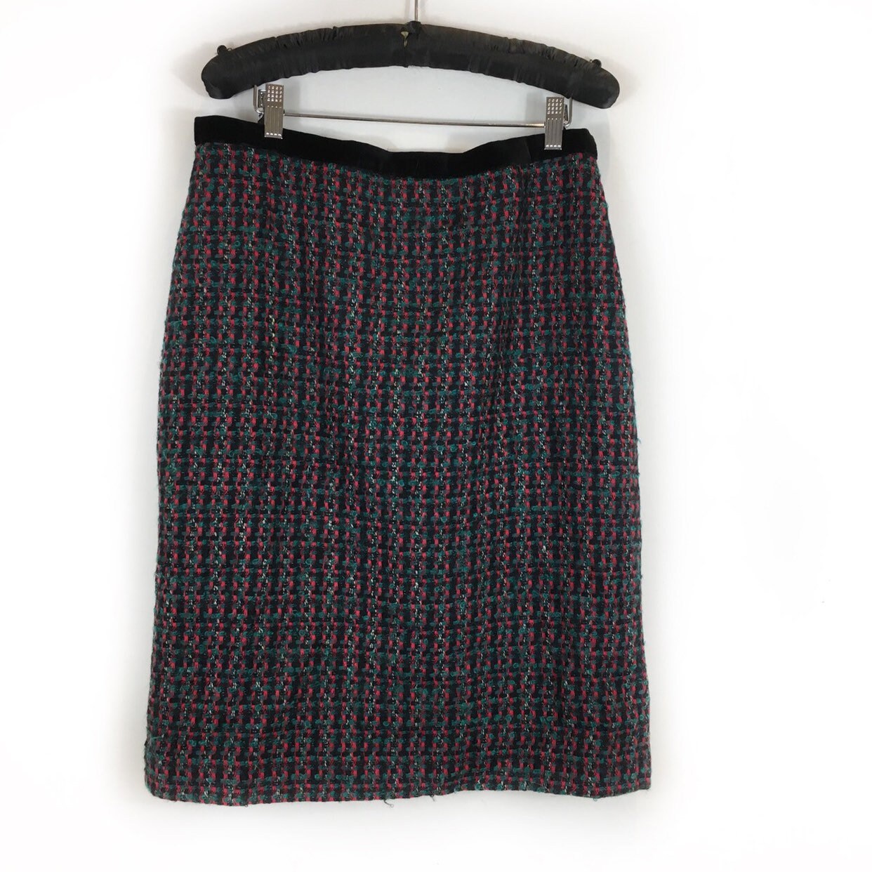 Image of Vintage Skirt, Wool Blend Retro S Chic Tweed Style Clueless Knitted Skirt