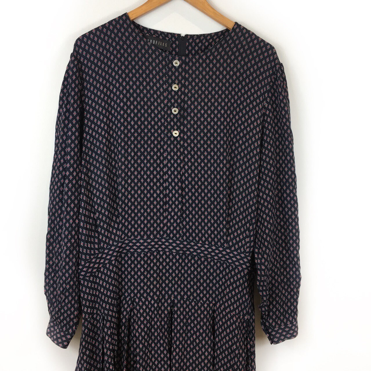 Image of Vintage Dress, Boho Abstract S Hippie Retro Festival Chic S Pleated Dress