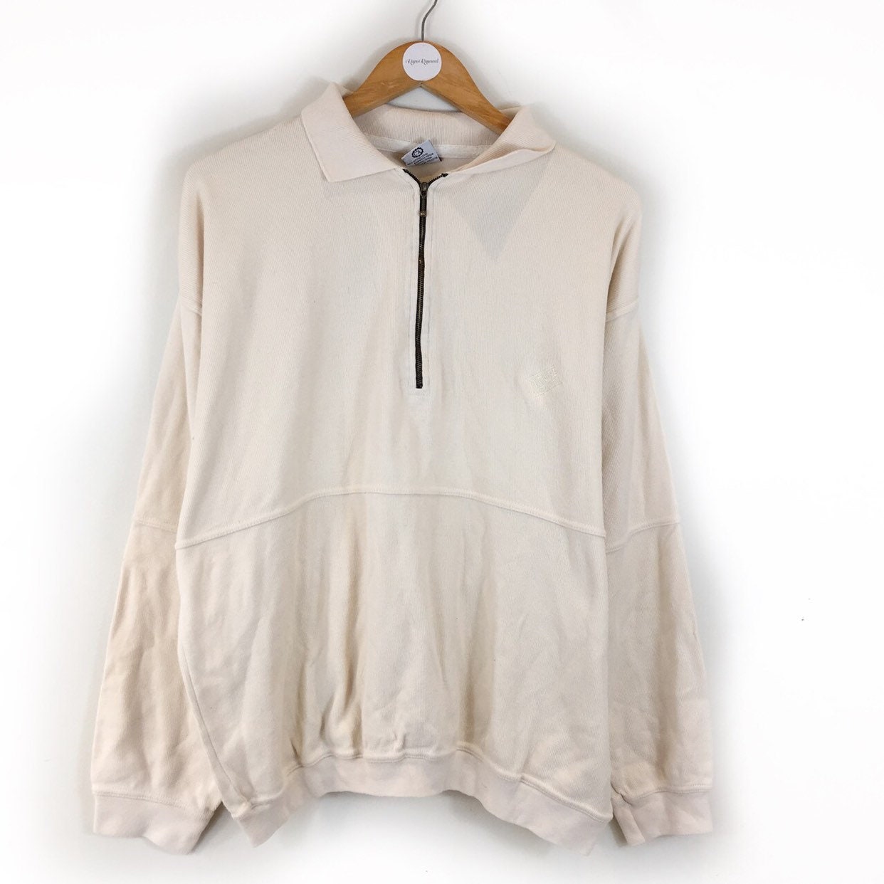 Image of Vintage Sweatshirt, Quarter Zip Retro Men’S 90S Jumper, Jumper