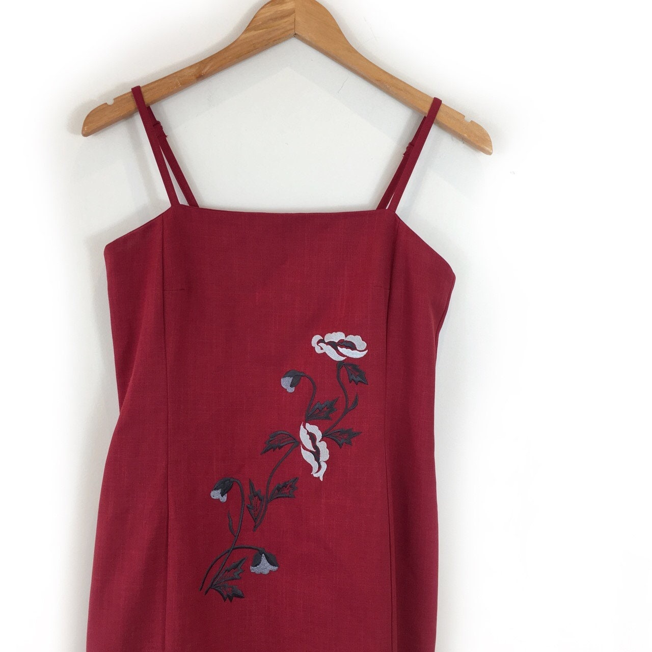 Image of Boho Dress, Floral Vintage Oriental Style S Summer Mini Hippie Embroidered Dress