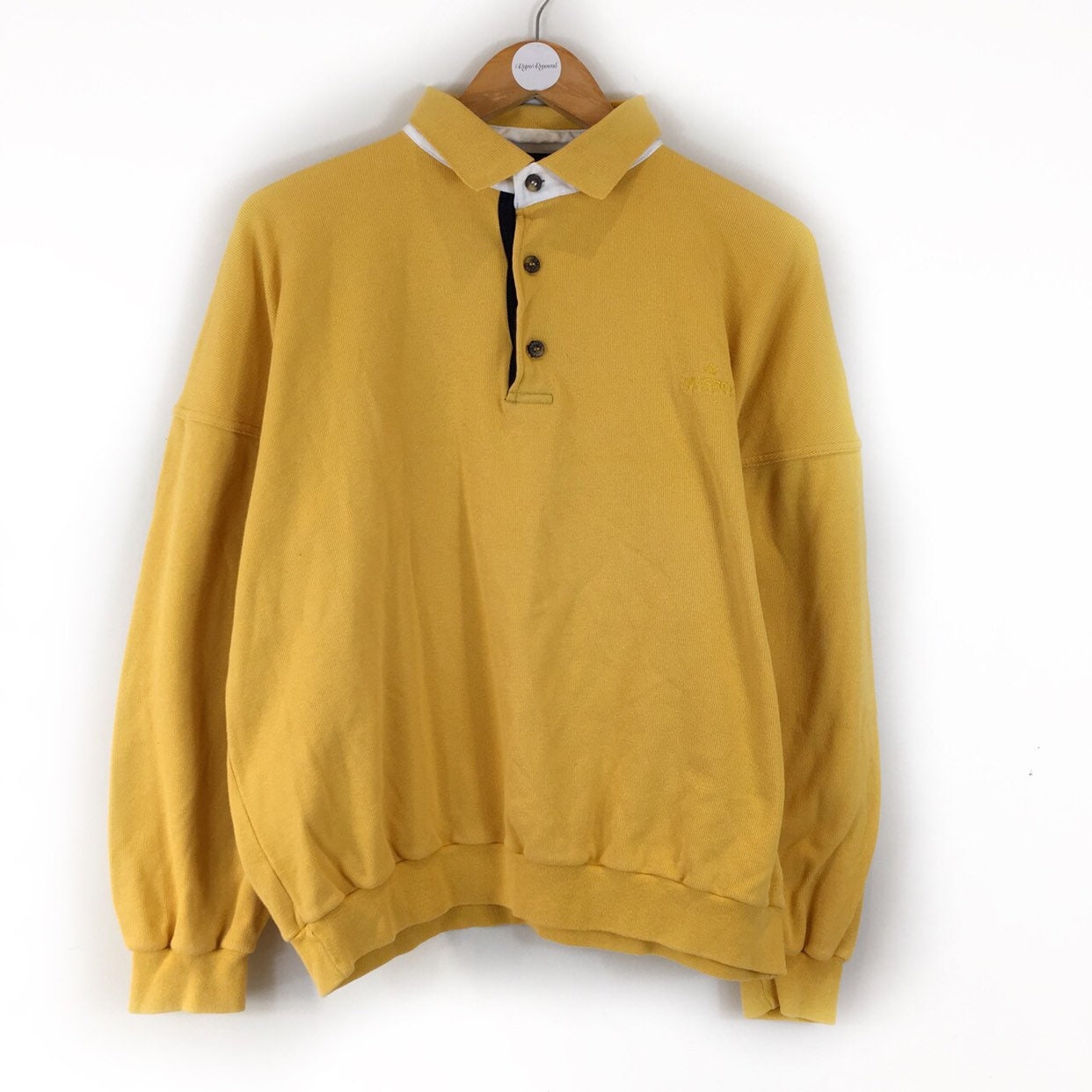 Image of Vintage Sweatshirt, Men’S 90S Sports Retro Yellow Top, Top
