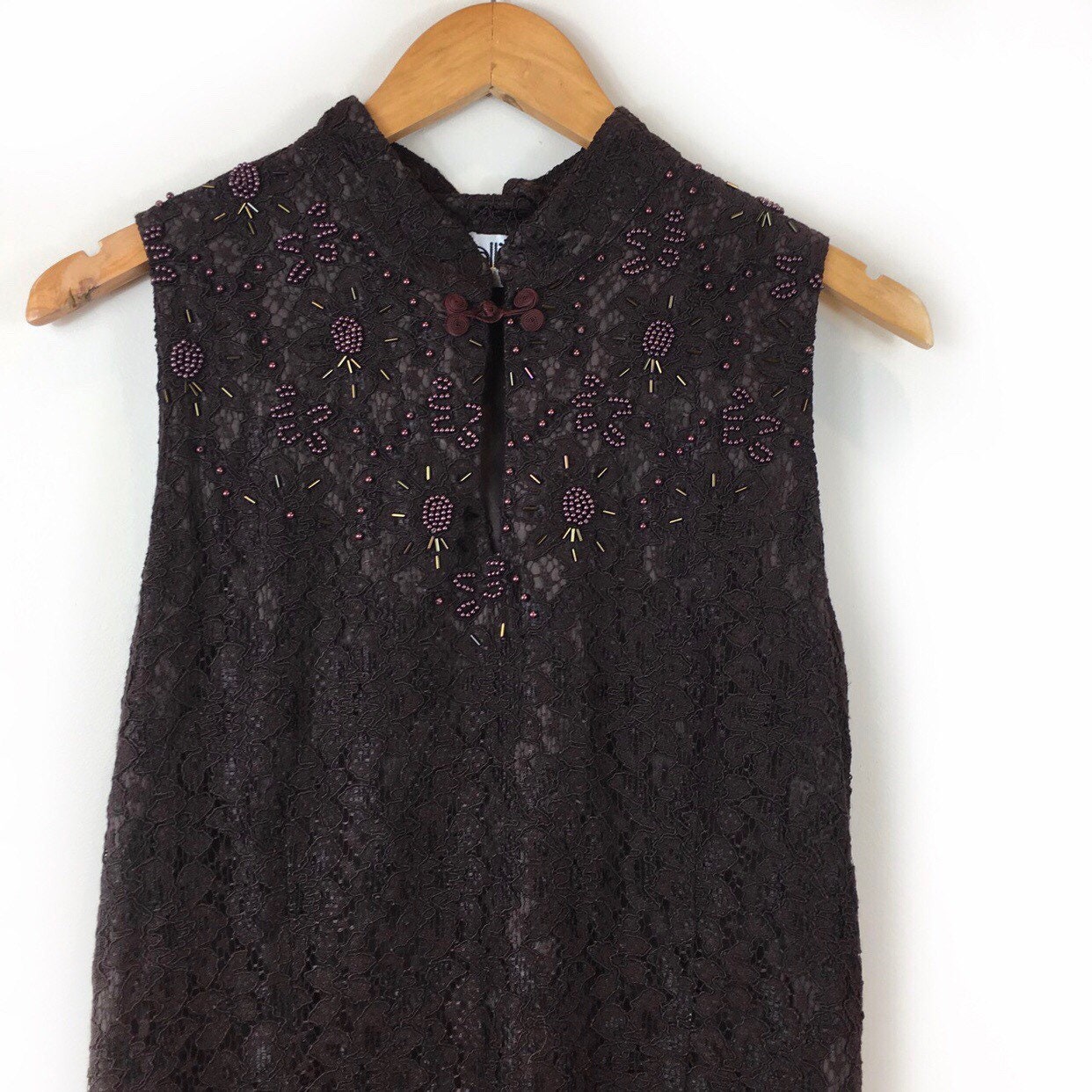 Image of Lace Dress, Boho Vintage S Floral Retro Formal Oriental Evening Occasion Dress