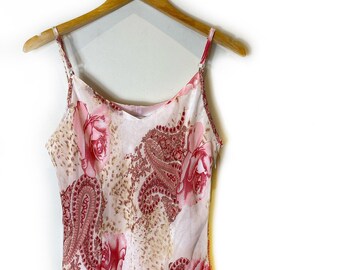 Floral Dress, Paisley Dress, Vintage Dress, Boho Dress, y2k Dress, Hippie Dress, 90s Dress, Linen Dress, Summer Dress