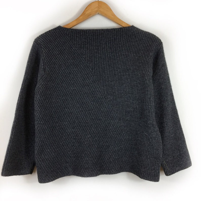 Vintage Sweater Grey Jumper Retro Jumper 90s Jumper Knitted Jumper Boho Jumper Vintage Jumper Winter Jumper