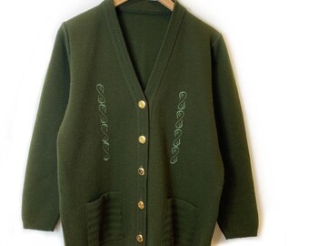 Khaki Cardigan - Etsy UK