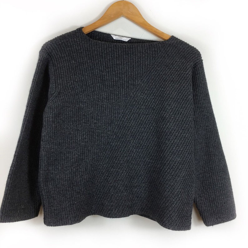 Vintage Sweater Grey Jumper Retro Jumper 90s Jumper Knitted Jumper Boho Jumper Vintage Jumper Winter Jumper