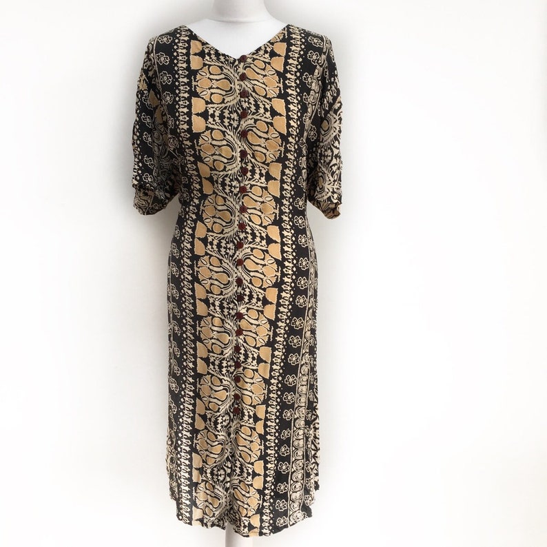 Summer Dress Abstract Dress Gypsy Dress 90s Dress Aztec Dress Hippie Dress Floral Dress Vintage Dress Boho Dress Festival Dress