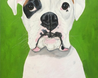 Custom Pet Portrait Art - acrylic on canvas - Made From Your Photo