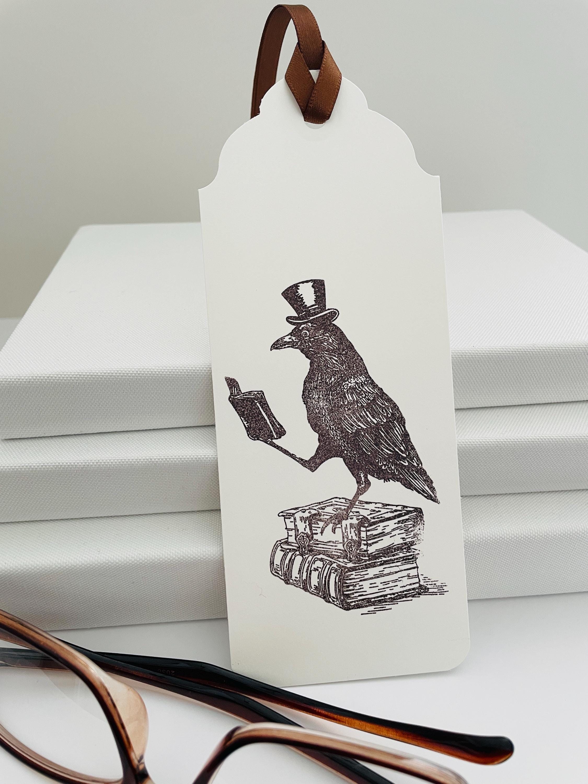Raven Bookmark | Dark Academia Present | Gothic Crow Page Marker ...