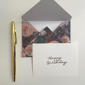 Mini Card Set | 3x4 Greeting Cards | Cottagecore Aesthetic Envelopes | Floral Stationery | Pick Your Greeting | Blank Card Options | Gift.