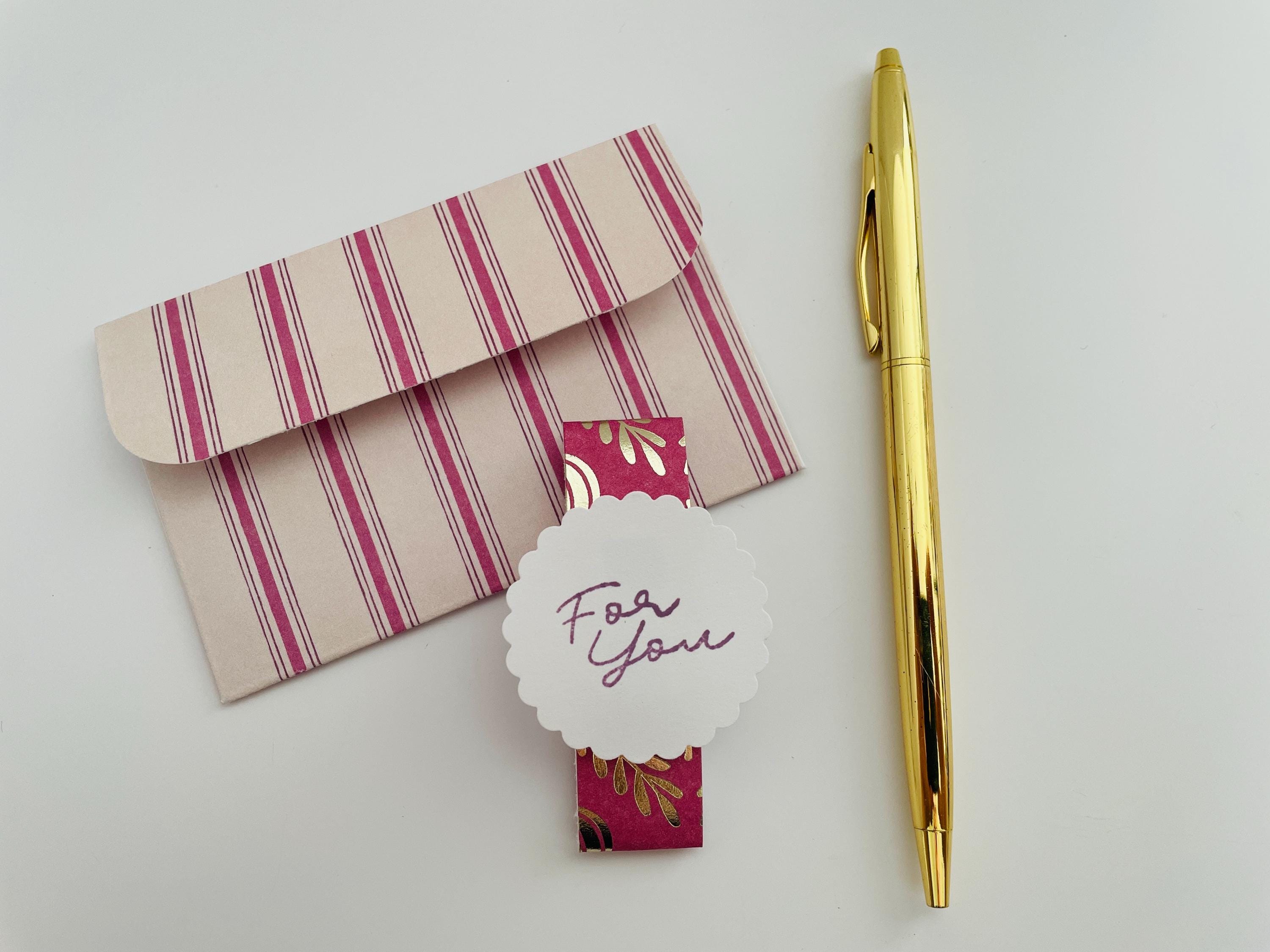 Gift Card Envelopes | Set of 6 or 8 Mini Envelopes With “for You” Tags ...