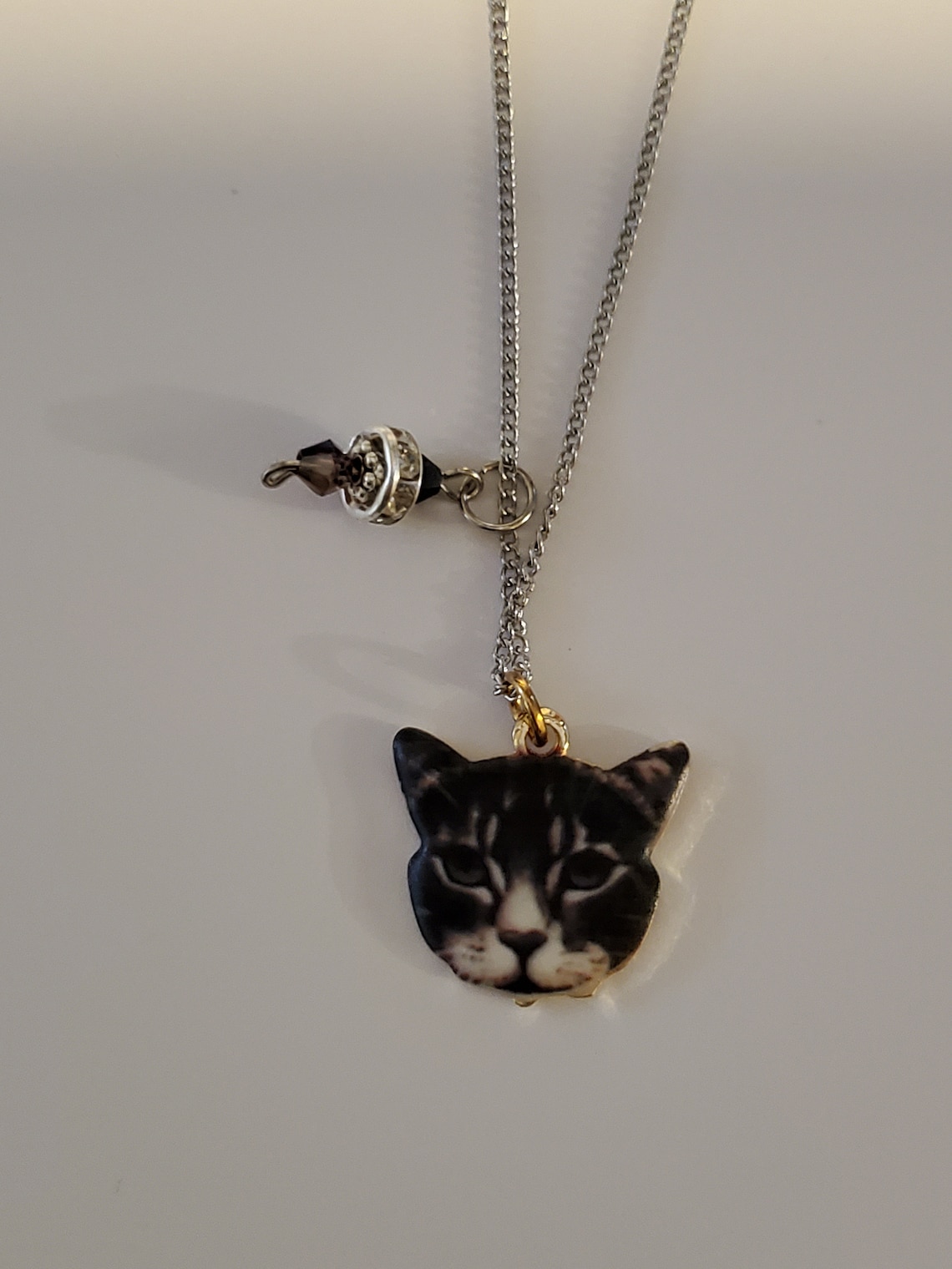 Handmade Black Cat Necklace with Charm Etsy