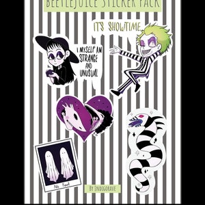 Hoja de pegatinas de Beetlejuice