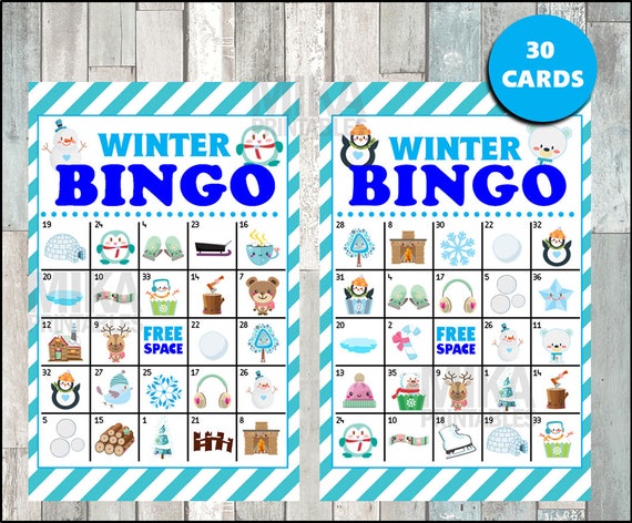 printable-30-winter-bingo-cards-printable-snowman-bingo-game-etsy