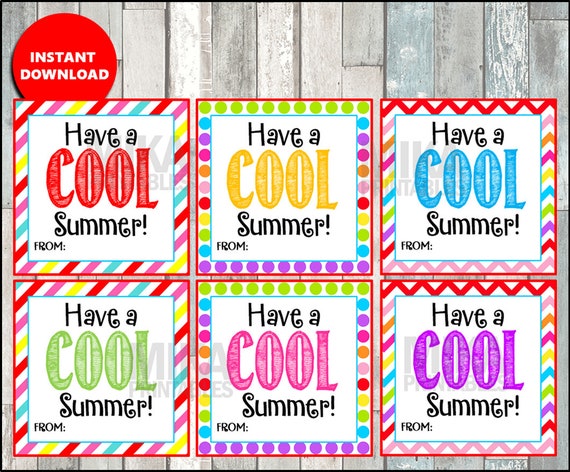 Incorporate a Neat Summertime Card, Conclusion of the university calendar year, card, Printable Prompt Obtain photo regarding Have a Cool Summer Printable titled Contain a Neat Summertime Card, Close of the college or university yr, card, Printable Instantaneous Down load