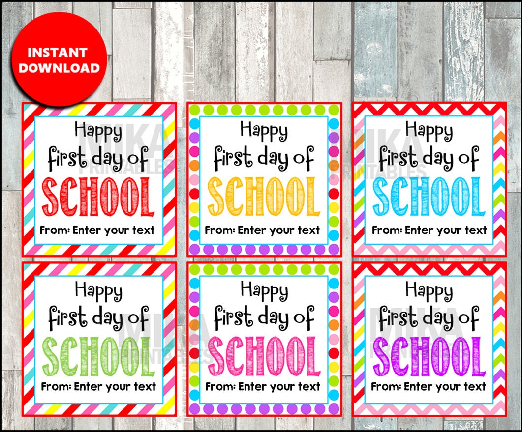 Teacher Back to School Printable Editable PDF Gift Tag | Etsy