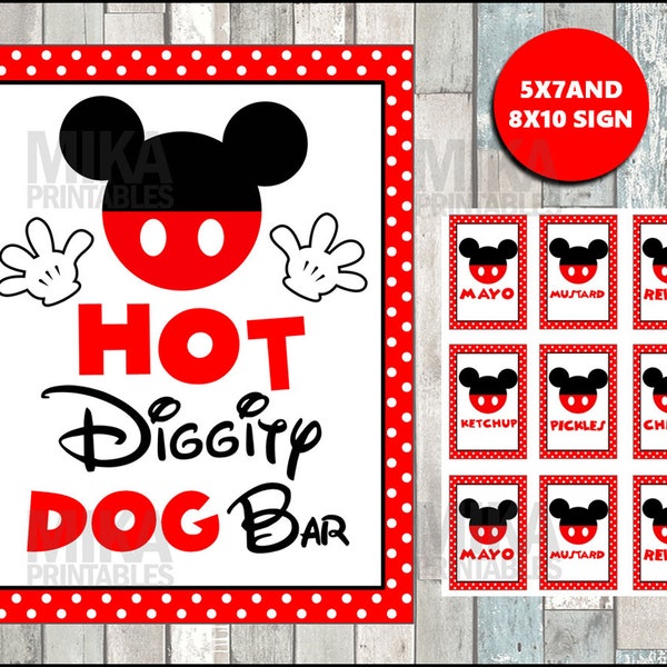 Mickey Mouse Condiment Labels - Etsy