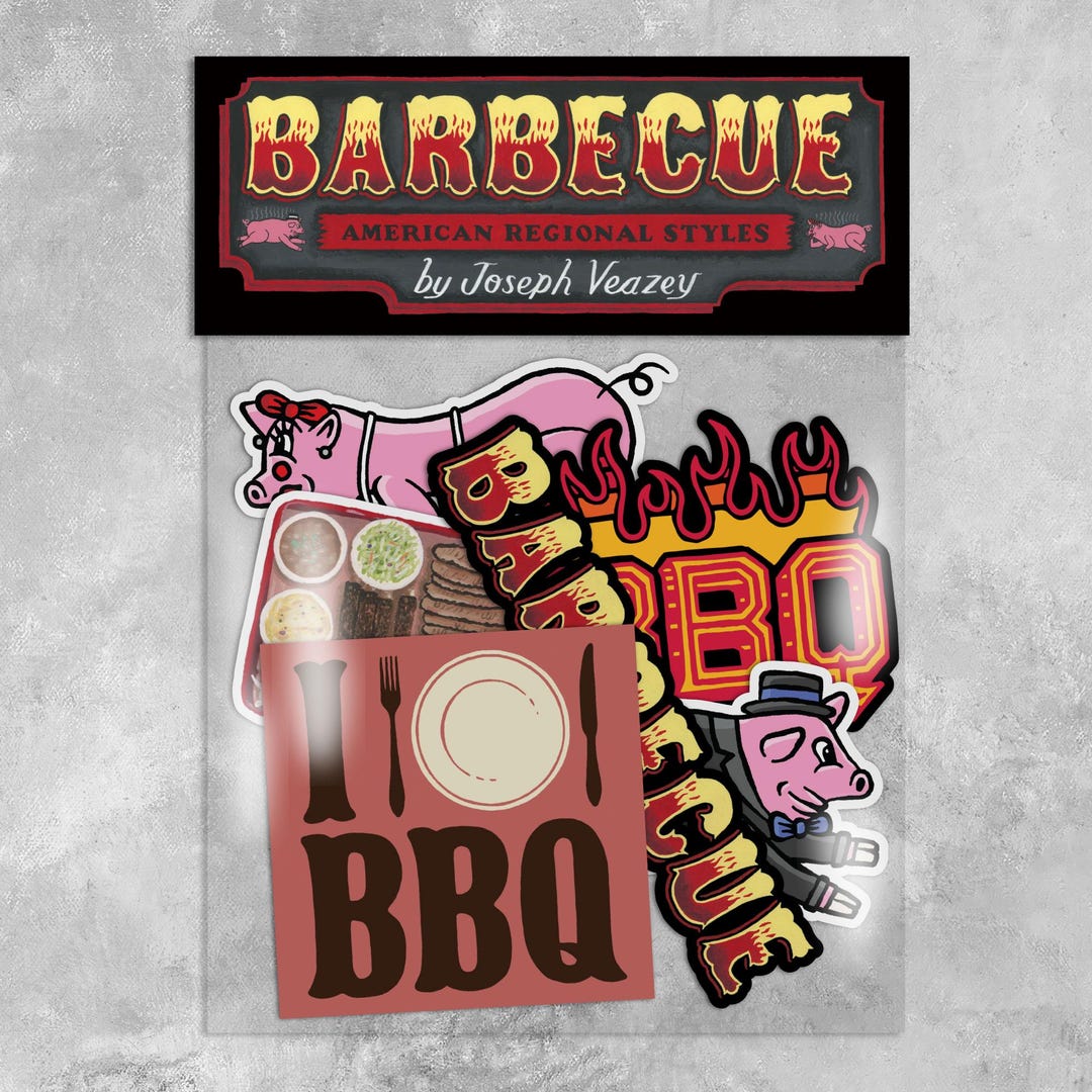 Barbecue Vinyl Sticker Pack - Etsy
