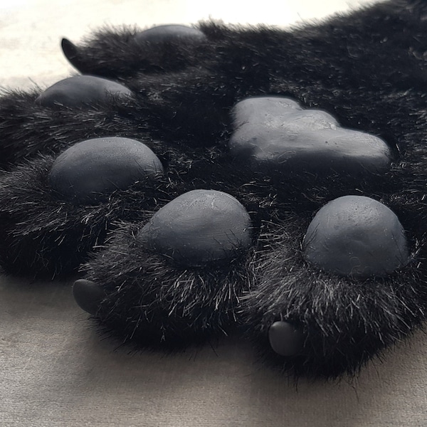 Pre-made black frusuit hand paws