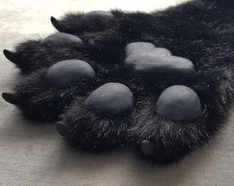 Pre-made black frusuit hand paws