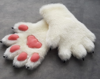 Pre-made fursuit hand paws