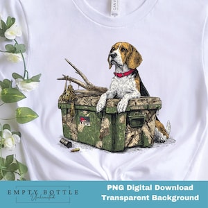 Hunting Dog Cooler PNG, Hunter Camo Beagle PNG, Summer Outdoor Camping Sublimation Design, Digital Download, Camping Hunting png, Dog dad