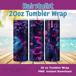 Hairstylist Seamless tumbler wrap Hairdresser tumbler sublimation Hair Boss tumbler designs Hair Hustler Tumbler PNG, Digital file