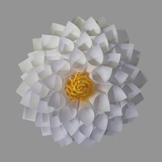 Daisy Wall Hanging 3d Paper Flower Decor Dahlia 4th Of July