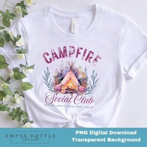 Feu de camp PNG, camping-car png, été en plein air png, png à la mode, vie de camping, vie de glamping, social club png, camping png, design d'été png