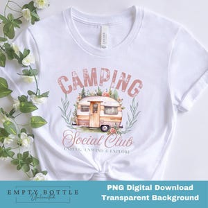 Camping PNG, Camper png, été en plein air png, PNG à la mode, vie de camping, vie de glamping, social club png, feu de camp, design d'été png
