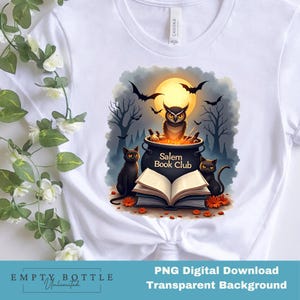 Salem Book Club Png, Salem, Massachusetts, Girls Trip png,Spooky season png, Retro Halloween png, Witchy Halloween png, Bookish Booktok