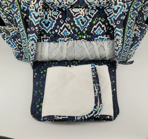 VERA BRADLEY DIAPER Bag Huge 22"W x 12"H x 6"D "Ink B… Gem