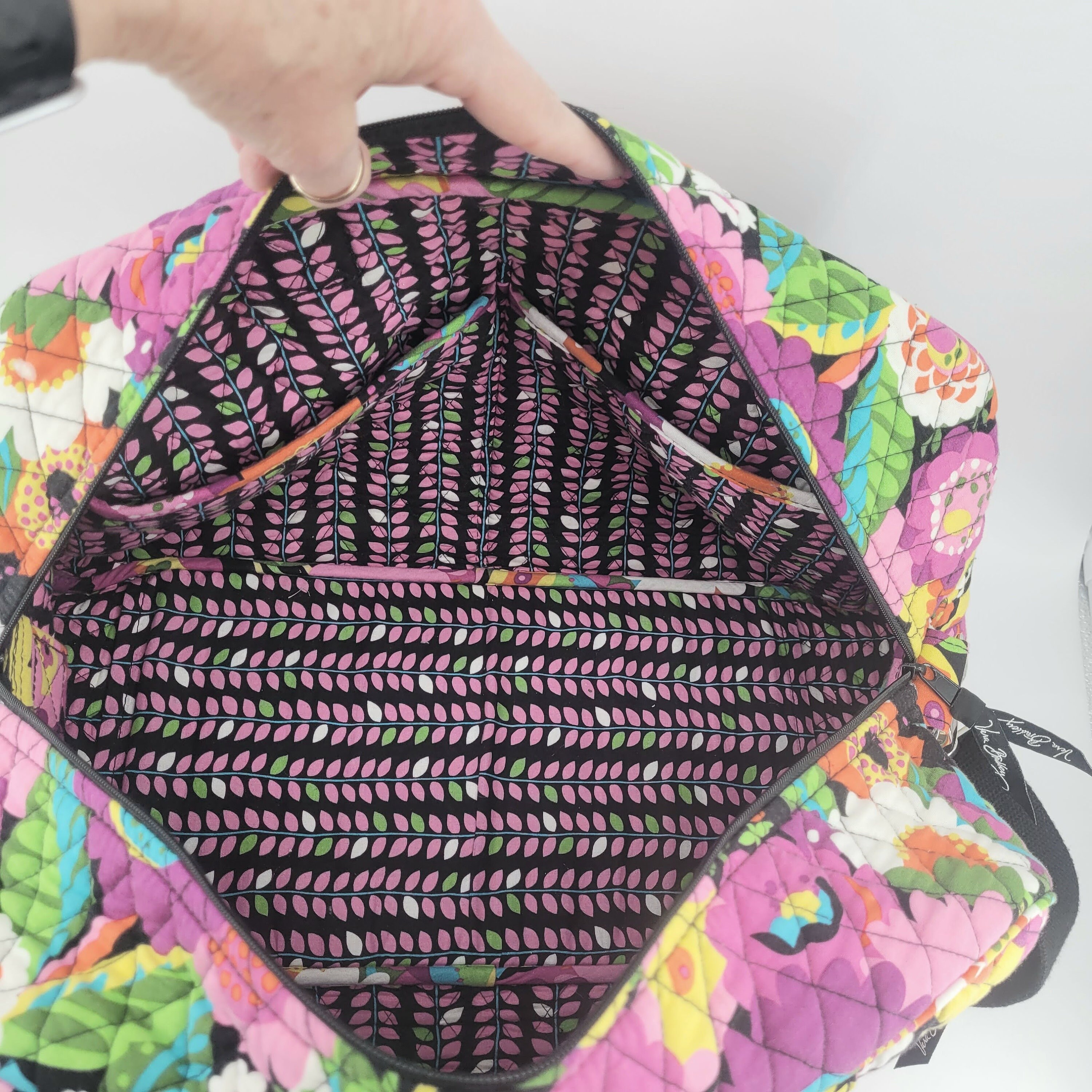 Vera Bradley Va Va Bloom Duffel Bag Floral Quilted Small VERA BRADLEY DUFFEL Luggage Bag 17 main image 4
