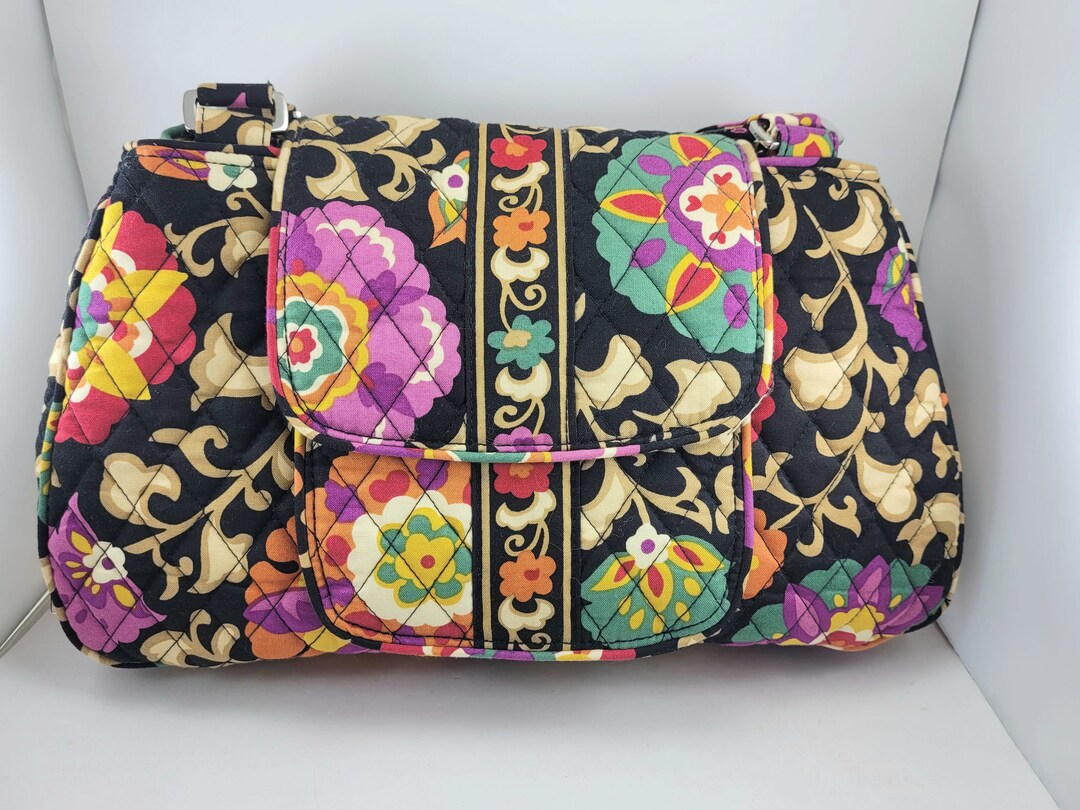 VERA BRADLEY SHOULDER Purse 2 Straps Large 14w X 9h X 4d suzani Retired