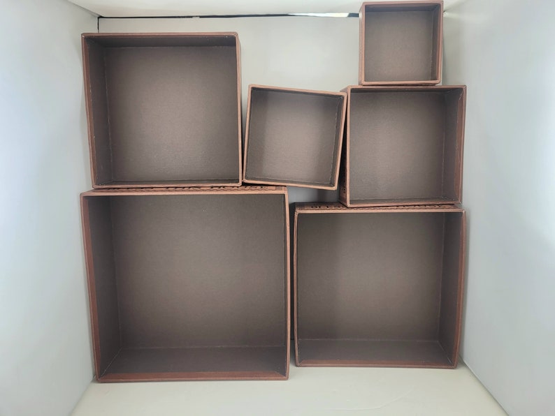 7 bob's Boxes STACKING Nesting Decor Boxes Etsy