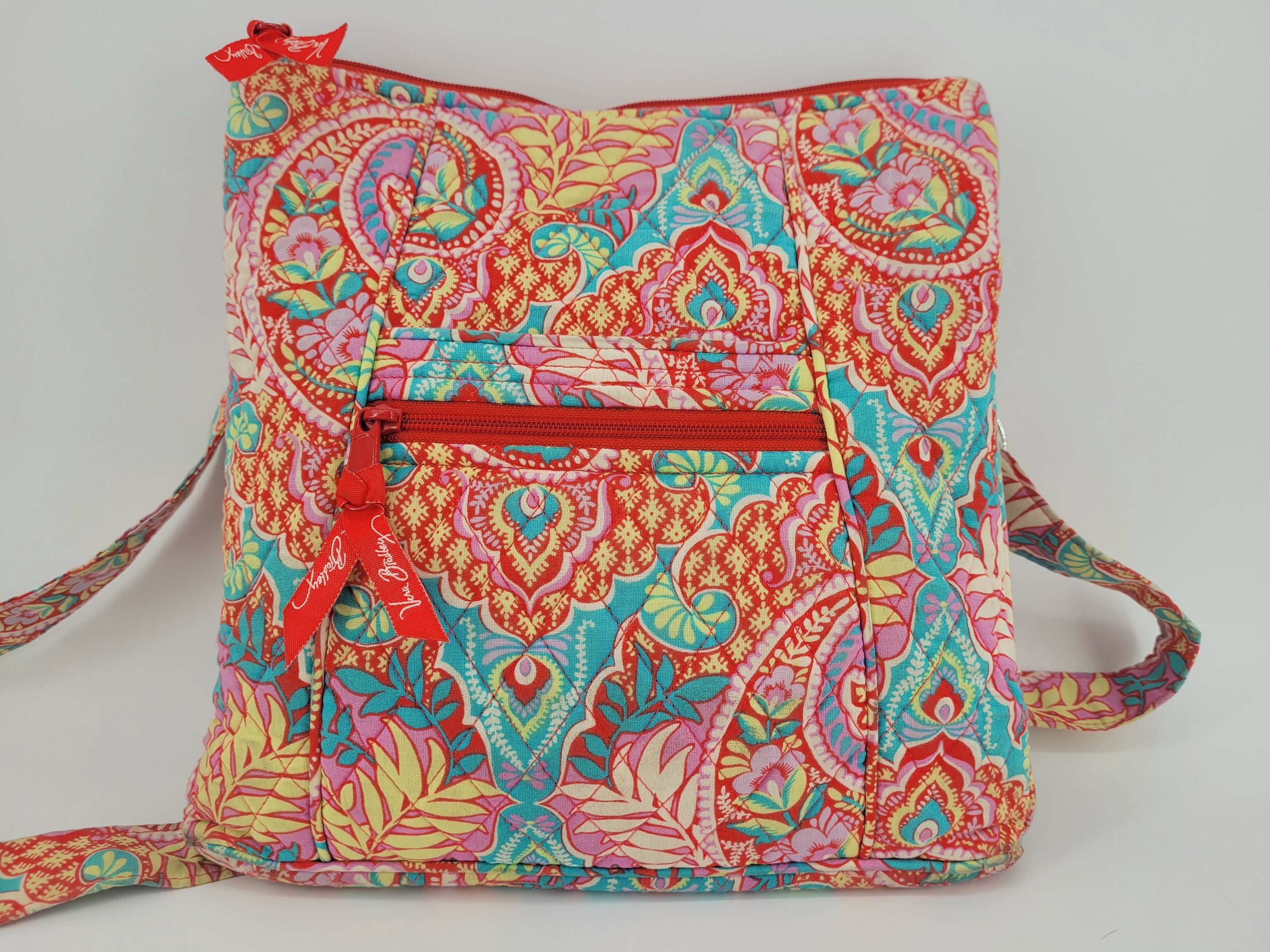 Paisley Vera Bradley Orange Purse Vera Bradley Pink Swirl Tote Purse  Paisley Floral Pink Orange Tote