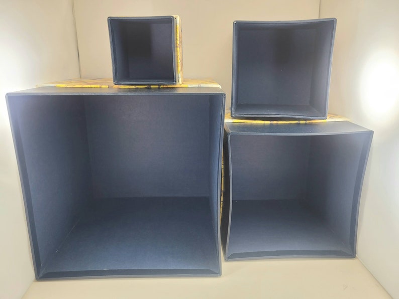 4 bob's Boxes STACKING Nesting Decor Boxes Etsy