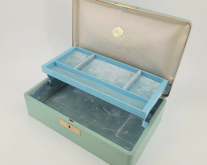 RARE VINTAGE FARRINGTON Midcentury C1950's Jewelry Box 10l X 6.5w X 3h