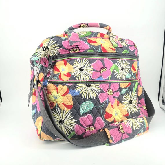 Vera Bradley Jazzy Blooms Large Backpack Retired Vintage Luggage Strap Vera Bradley Lighten Up Campus Backpack in Jazzy Blooms | eBay main image 2