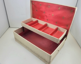 VINTAGE JEWELRY BOX 3 Tier C1950's Mele 12.5