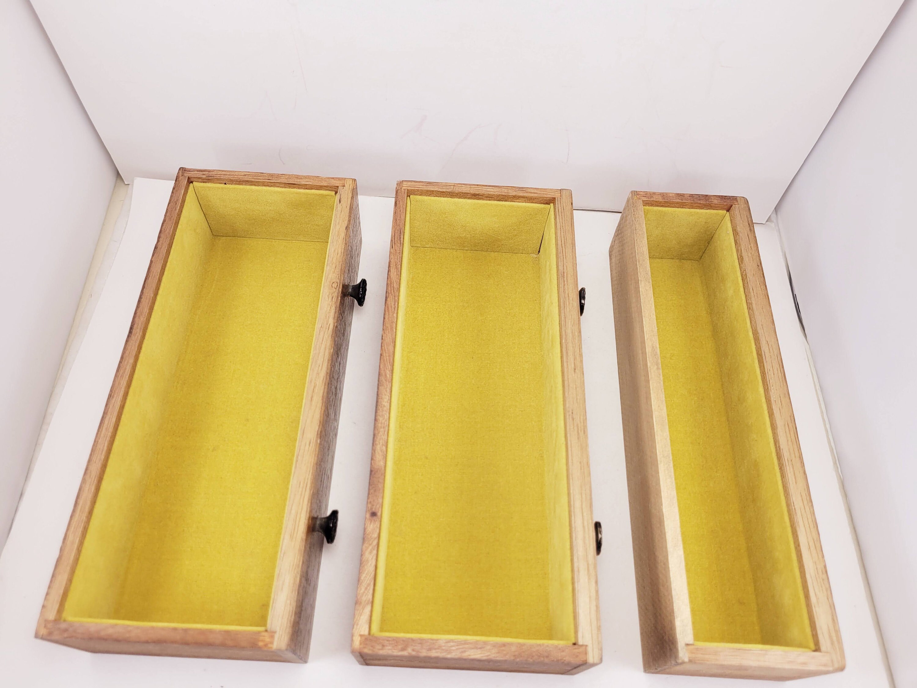 Vintage BABCOCK Brown Leather Jewelry Box Mid Century Velvet