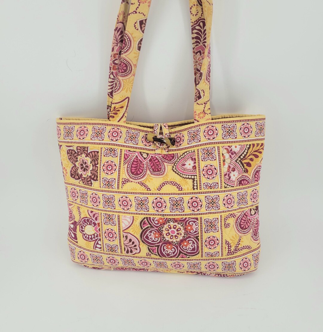 ★hai★ Vera Bag Yellow Black Vera Bradley bag GO WILD Handbag Purse Yellow Black Floral