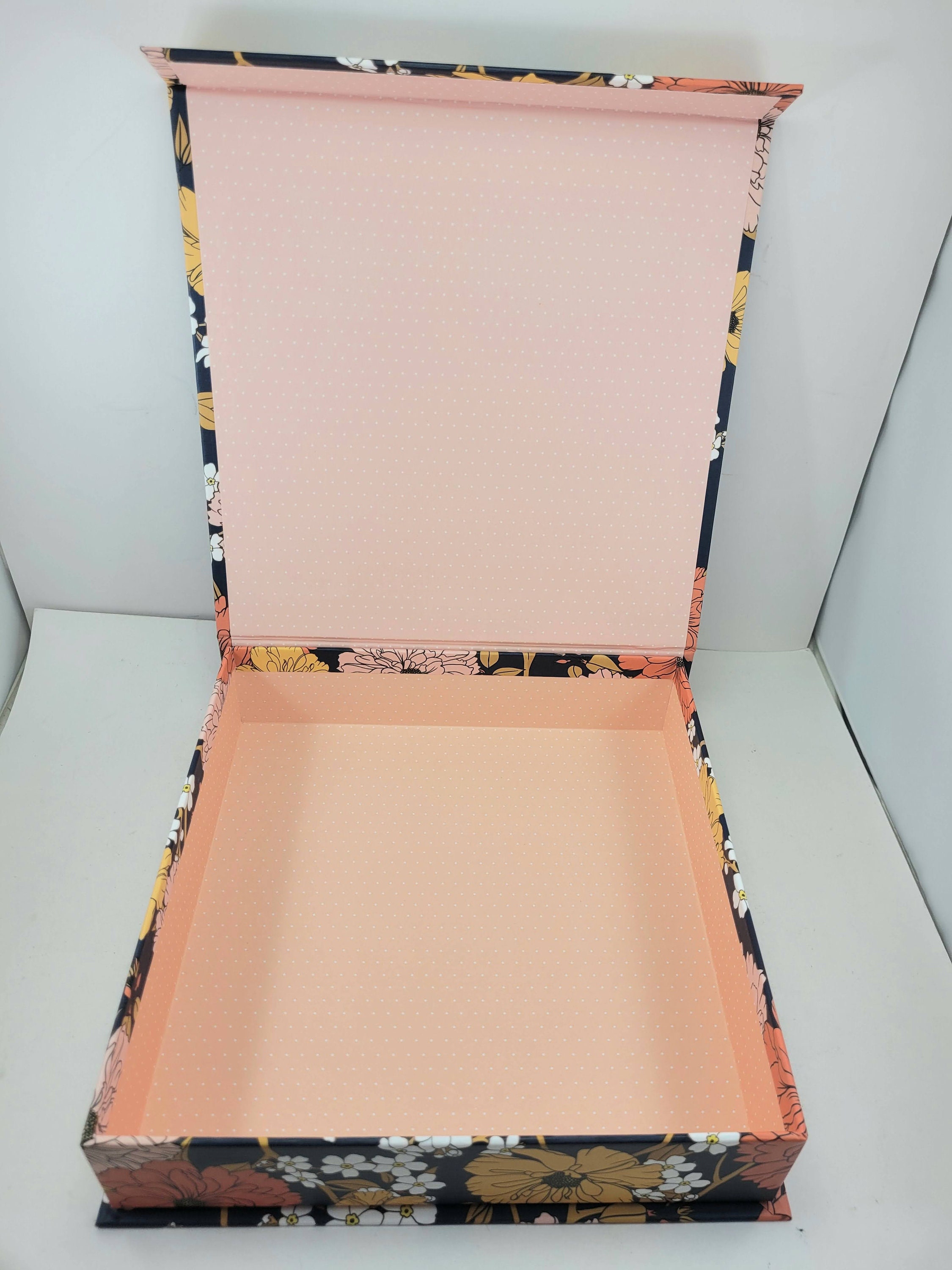 SET 3 NESTING BOXES lady Jayne Navy Blue Floral Etsy